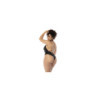 Body dos nu Romy grande taille couleur noir et chair, résille transparente 